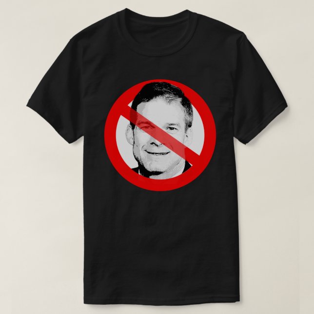 Anti Jim Jordan Crossed Out Face T-Shirt (Design Front)