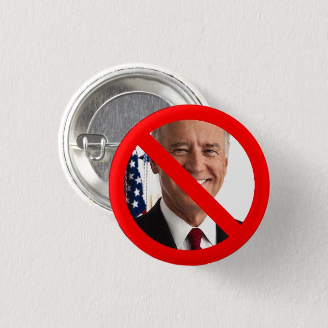 Anti Joe Biden 3 Cm Round Badge (Front & Back)