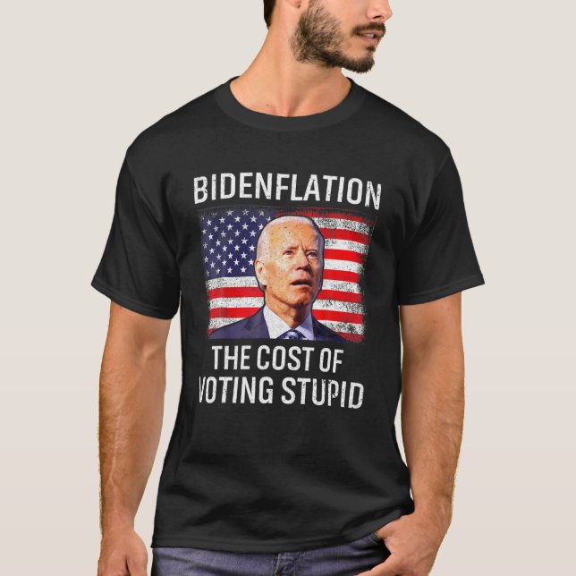 Anti-Joe Biden Bidenflation Inflation Republican P T-Shirt (Front)