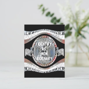 Anti Joe Biden quote, I Identify As Non-Bidenary Postcard