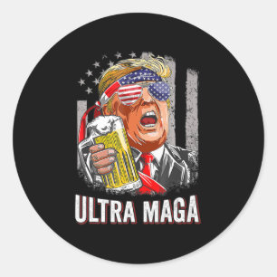 Anti Joe Biden Ultra Maga 4 Classic Round Sticker
