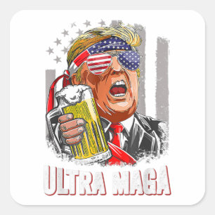 Anti Joe Biden Ultra Maga Square Sticker