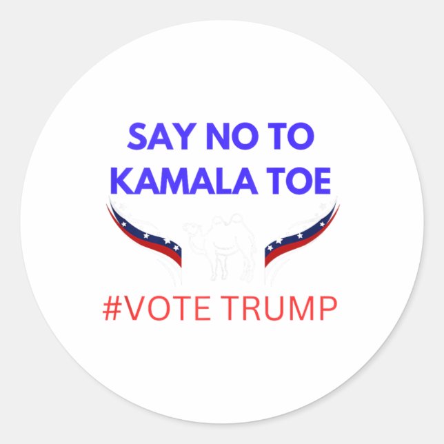 Anti Kamala Harris  Classic Round Sticker (Front)
