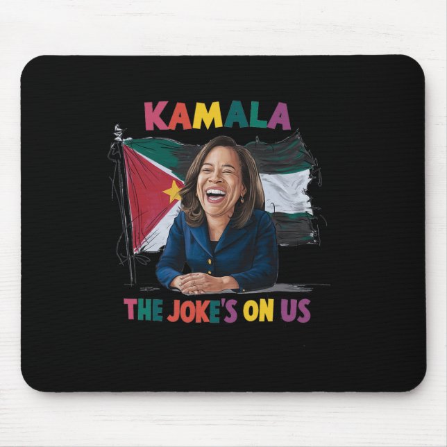 Anti Kamala Harris Palestine Flag  Mouse Mat (Front)