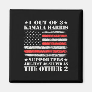Anti Kamala Harris Stupid Joke American Flag Usa H Magnet