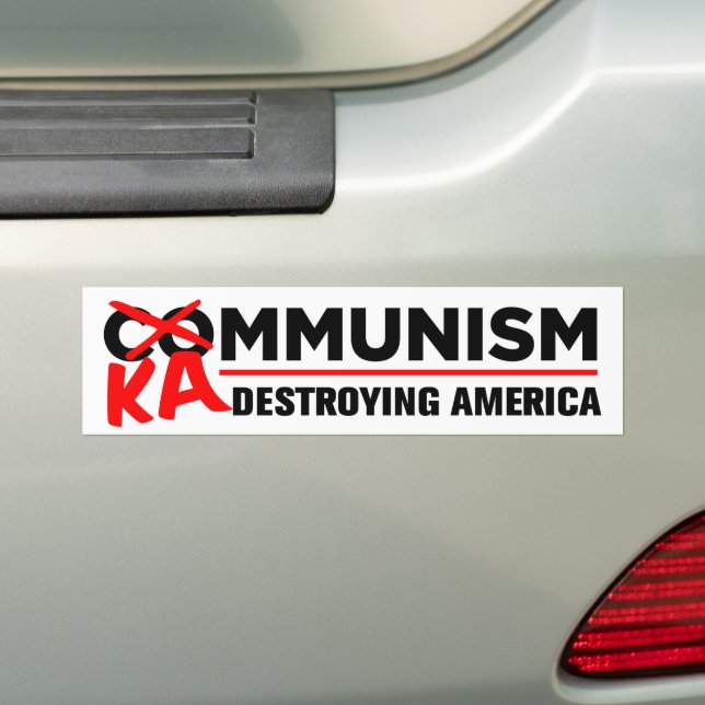 Anti-Kamala Socialism Destroying America Kammunism Bumper Sticker (On Car)