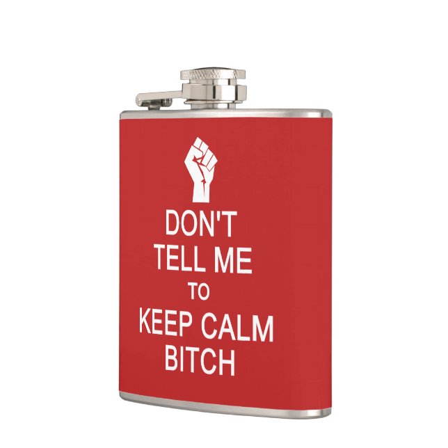 Anti - Keep Calm custom flask (Left)
