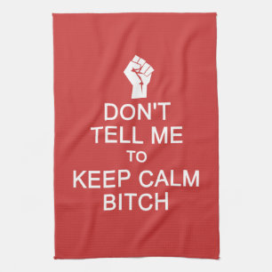 Anti - Keep Calm custom hand towel