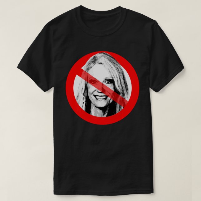 Anti Kellyanne Conway Crossed Out Face T-Shirt (Design Front)
