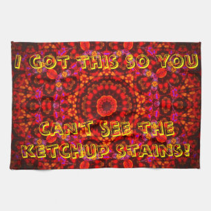 "Anti-Ketchup" mandala tea-towel Tea Towel