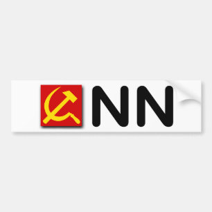 Anti Liberal Media “Communist News Network” Bumper Sticker