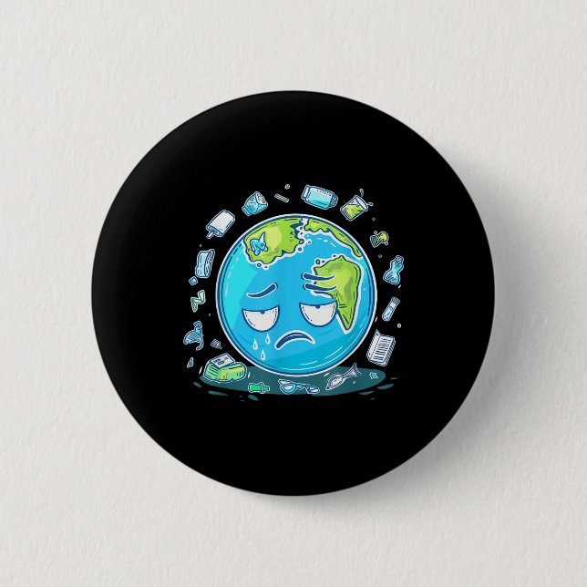 Anti Littering No Environment Environmental Protec 6 Cm Round Badge (Front)