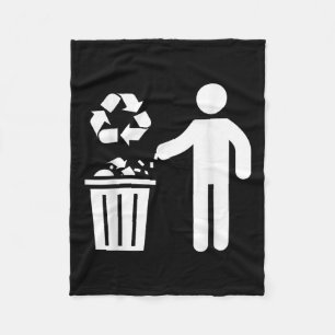 Anti Littering No Environment Environmental Protec Fleece Blanket