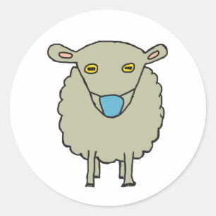 Anti-Mask Mask-Wearing Sheep Classic Round Sticker