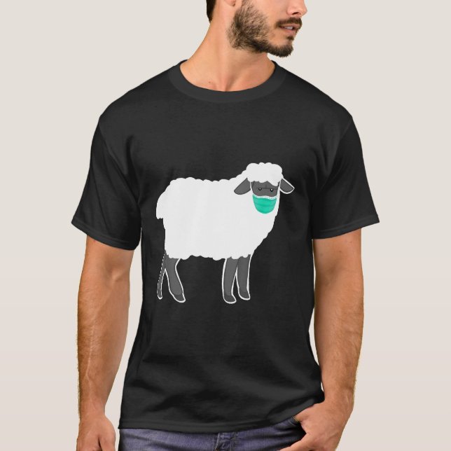Anti mask sheep with face mask T-Shirt (Front)