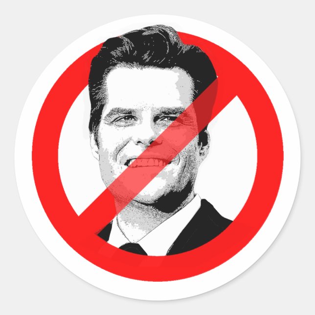 Anti Matt Gaetz Classic Round Sticker (Front)