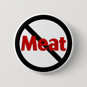 Anti Meat 6 Cm Round Badge