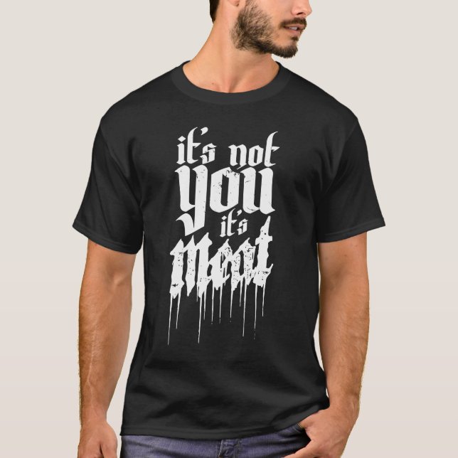 Anti Meat  Plant Based Vegan Goth  Animal Rights T-Shirt (Front)