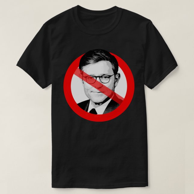 Anti Mike Johnson Sticker T-Shirt (Design Front)