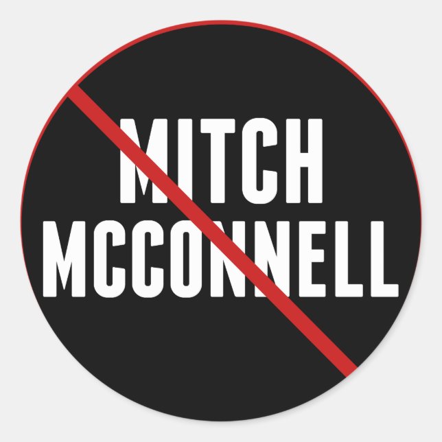 Anti Mitch McConnell Classic Round Sticker (Front)
