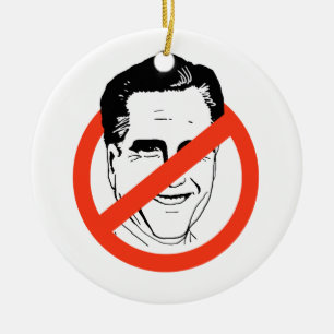 ANTI- MITT ROMNEY CERAMIC TREE DECORATION