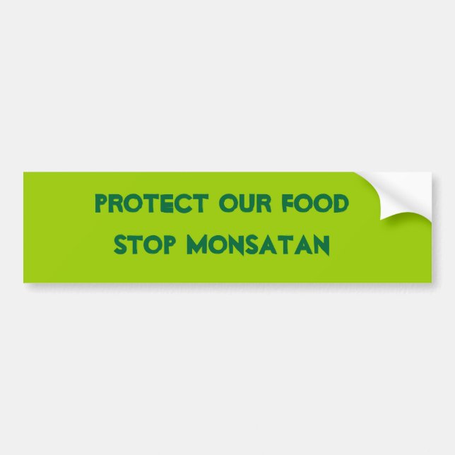 Anti Monsanto Bumper Sticker (Front)