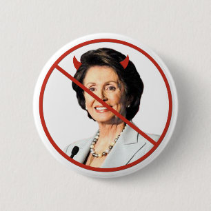 Anti Nancy Pelosi 6 Cm Round Badge
