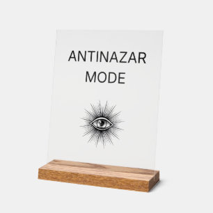 Anti Nazar Mode Acrylic Sign – Evil Eye Protection