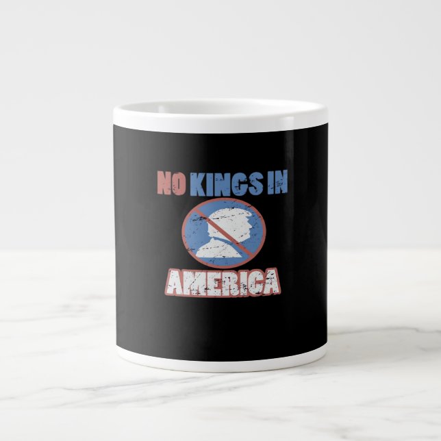 Anti- No Kings In America Classic Large Coffee Mug (Front)
