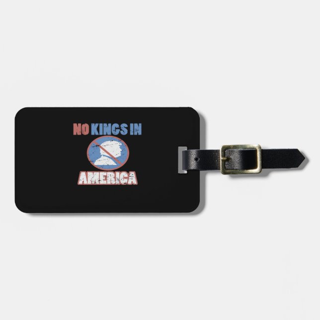 Anti- No Kings In America Classic Luggage Tag (Front Horizontal)
