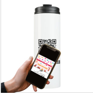 Anti-Nosy People QR Code Funny Thermal Tumbler