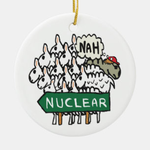 Anti Nuclear Ceramic Tree Decoration