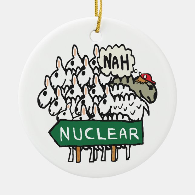 Anti Nuclear Ceramic Tree Decoration (Front)