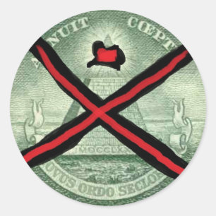 anti nwo classic round sticker