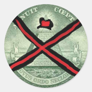 anti nwo classic round sticker