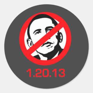 Anti-Obama - 1.20.13 Classic Round Sticker