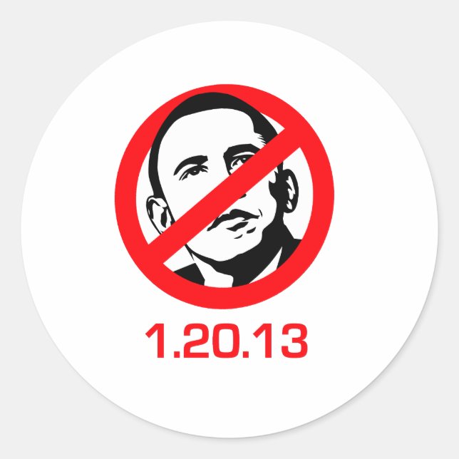 Anti-Obama - 1.20.13 Classic Round Sticker (Front)