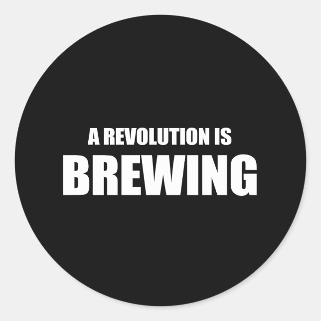 Anti-Obama - a revolution is brewing Classic Round Sticker (Front)