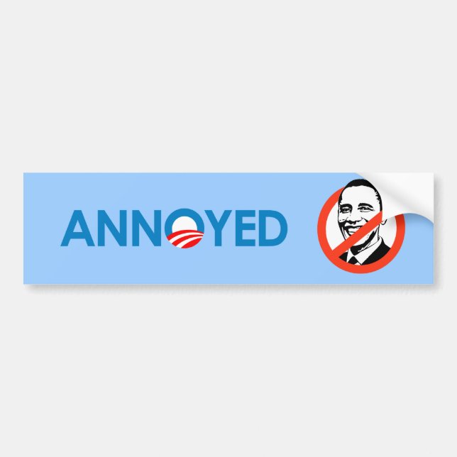 Anti-Obama - Annoyed Bumper Sticker (Front)