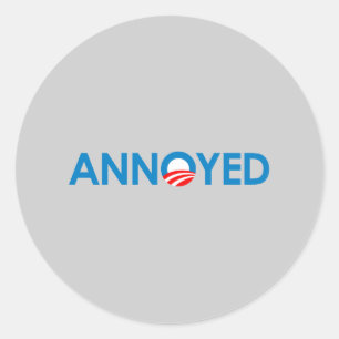 Anti-Obama - Annoyed Classic Round Sticker