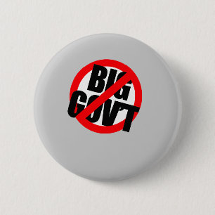 Anti-Obama - Anti- Big Government 6 Cm Round Badge