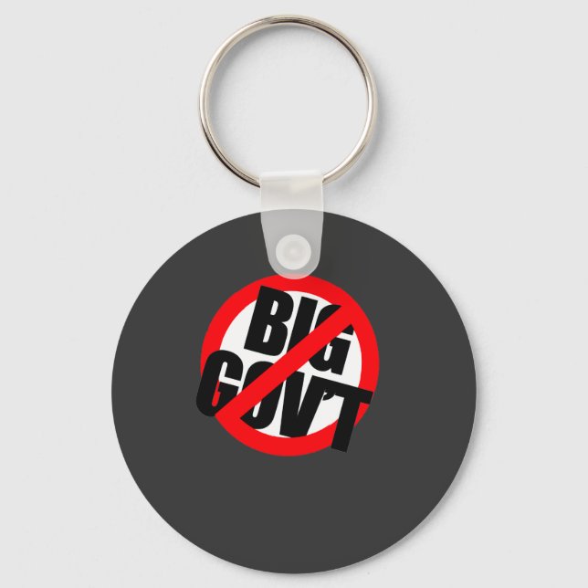 Anti-Obama - Anti- Big Government Key Ring (Front)