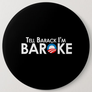 Anti-Obama - Baroke Bumpersticker 6 Cm Round Badge