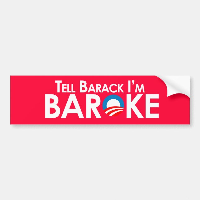 Anti-Obama - Baroke Bumpersticker Bumper Sticker (Front)