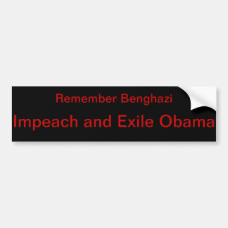 Anti-Obama Benghazi Bumper Sticker