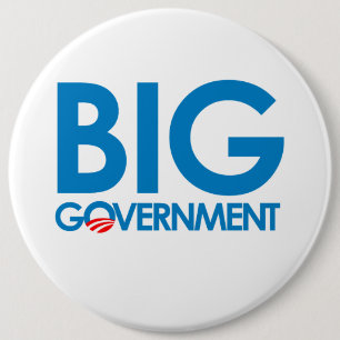 Anti-Obama - Big Government 6 Cm Round Badge