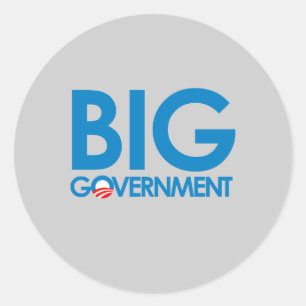 Anti-Obama - Big Government Classic Round Sticker