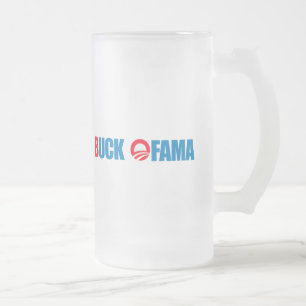 Anti-Obama - Buck Ofama Frosted Glass Beer Mug