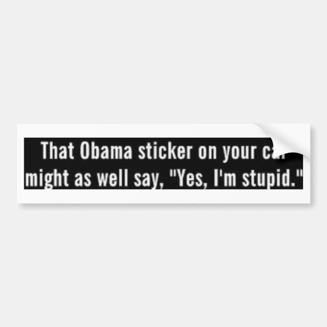 Anti Obama Bumper Sticker (Front)