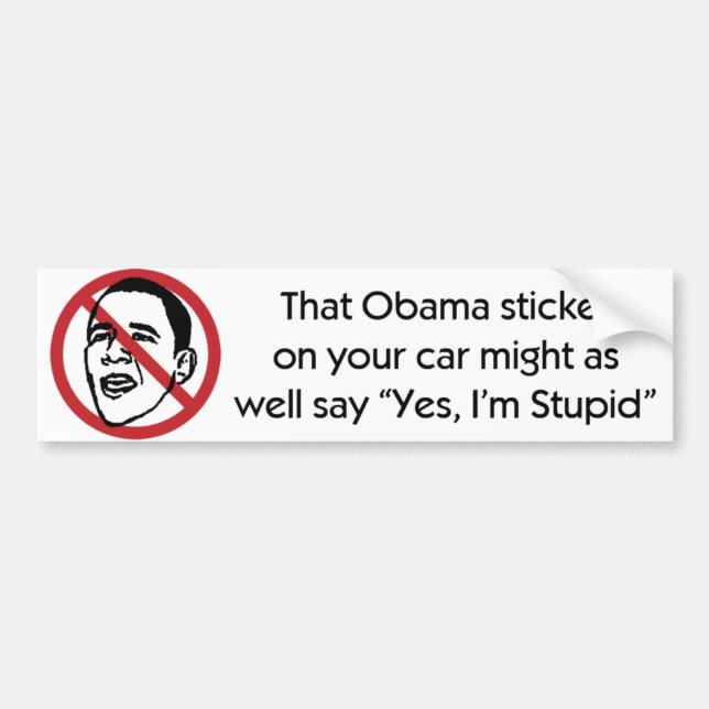 Anti Obama Bumper Sticker (Front)